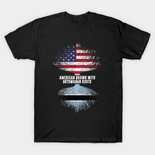 American Grown with botswanan Roots USA Flag T-Shirt